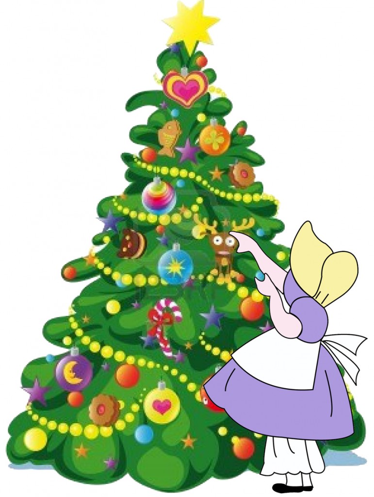 Sue décore l'arbre de Noël