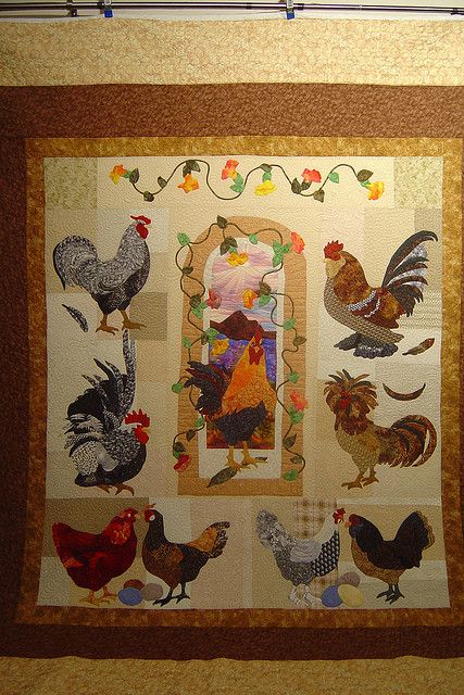 country rooster quilt 