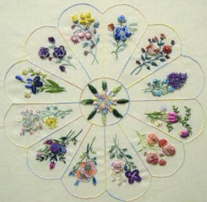 JDR 117 Brazilian Embroidery Pattern Dresden Plate