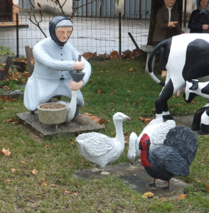 la fermière et ses volailles